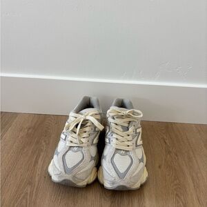 New Balance 9060 Beige and Light Gray Sneakers